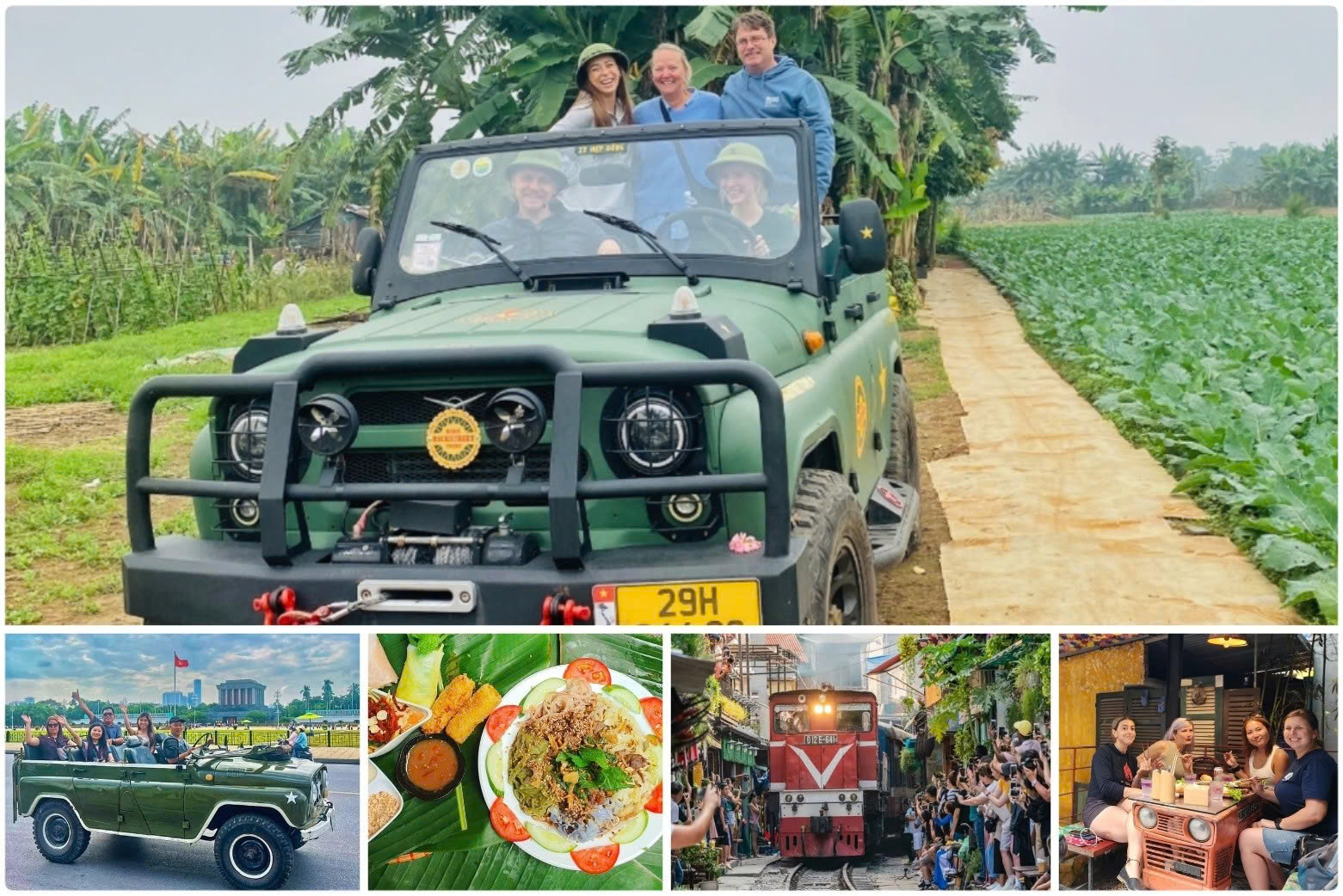 HALF DAY HANOI FOOD + CULTURE + SIGHTSEEING + FUN BY VIETNAM ARMY JEEP: HJA1